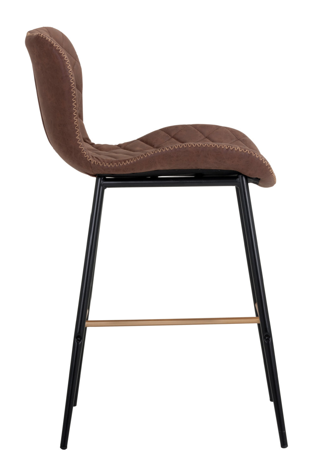 Modern European furniture - Leather-Look Diamond-Stitched  Counter Stools (2) - www.oroa.com