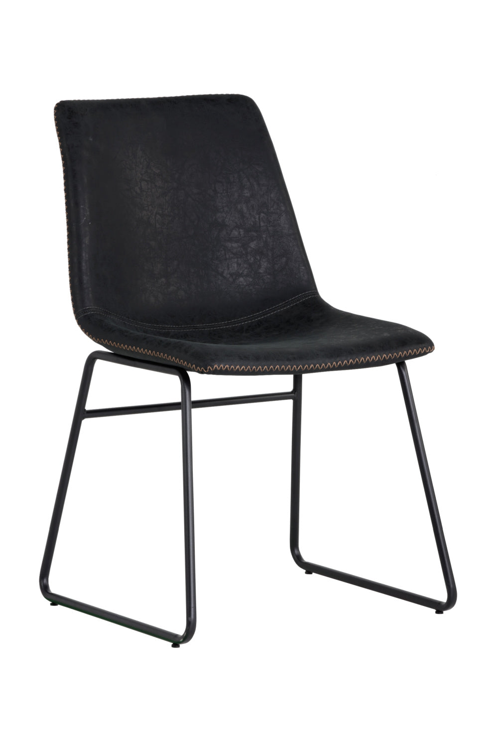 Modern European furniture - Leather Look Mid-Century Dining Chairs (2) - www.oroa.com
