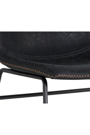 Modern European furniture - Leather Look Mid-Century Dining Chairs (2) - www.oroa.com