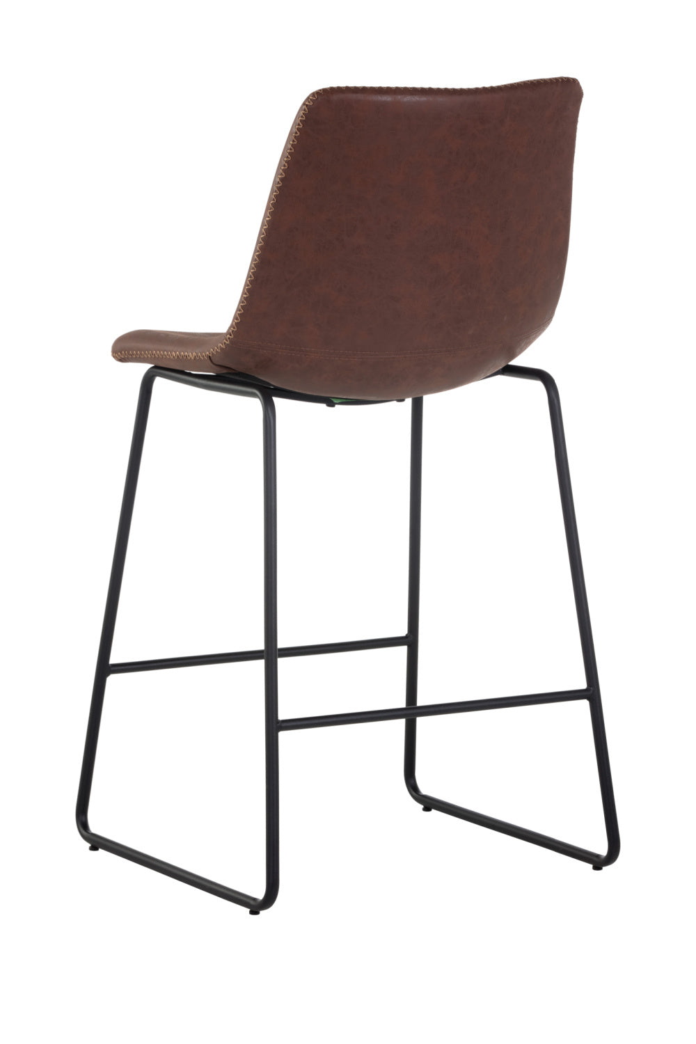 Modern European furniture - Leather-Look Mid-Century Counter Stools (2) - www.oroa.com