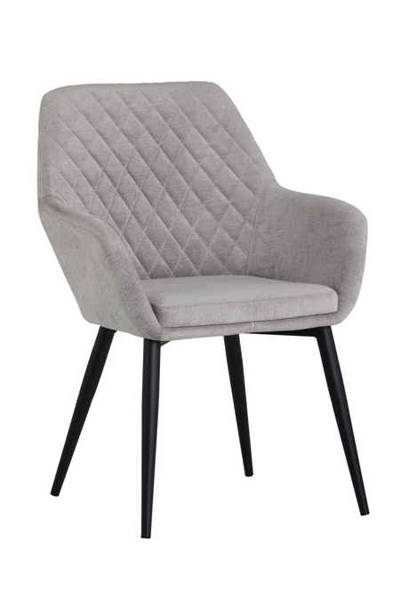 Modern European furniture - Gray Diamond-Tufted Dining Armchair  - www.oroa.com