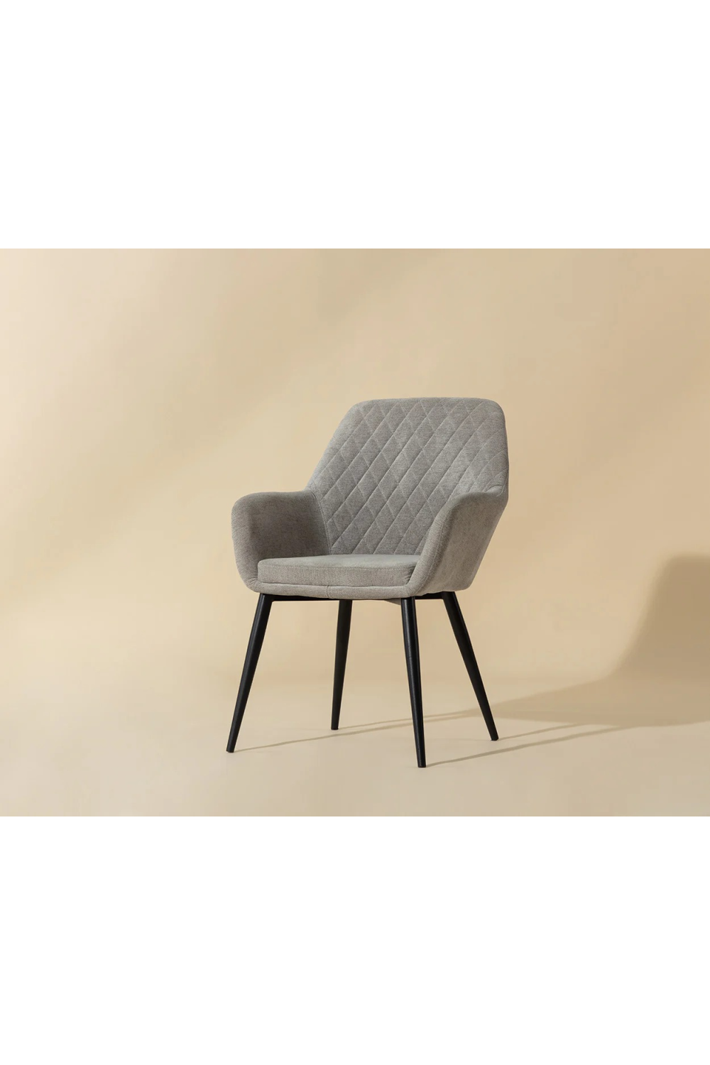   Modern European furniture - Gray Diamond-Tufted Dining Armchair  - www.oroa.com | Oroa.com
