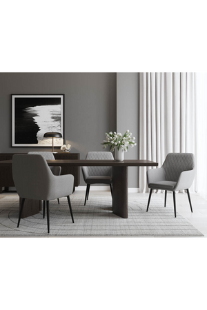   Modern European furniture - Gray Diamond-Tufted Dining Armchair  - www.oroa.com | Oroa.com