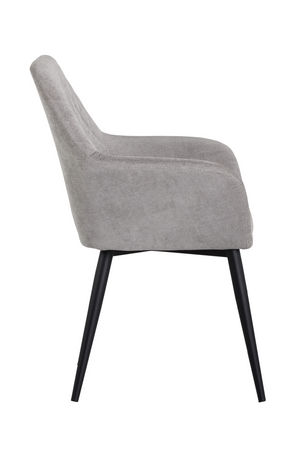   Modern European furniture - Gray Diamond-Tufted Dining Armchair  - www.oroa.com | Oroa.com