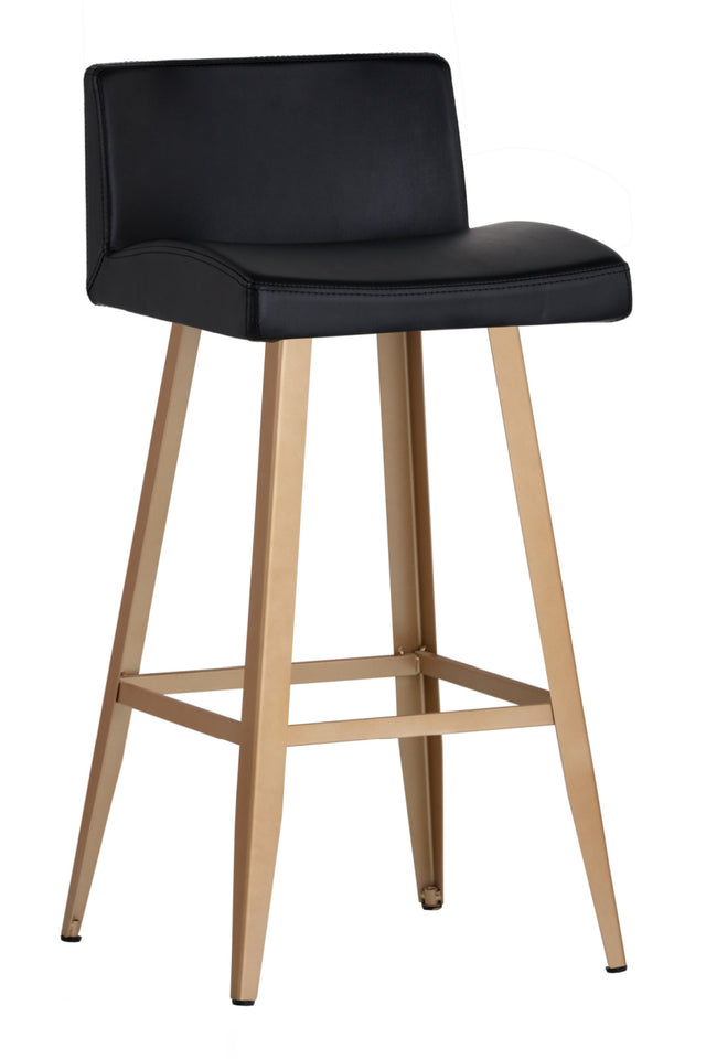 Modern European furniture - Black Leather Look Counter Stool - www.oroa.com