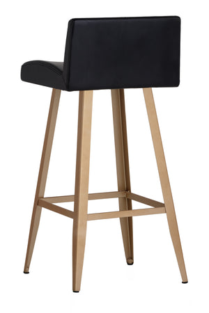Modern European furniture - Black Leather Look Counter Stool - www.oroa.com