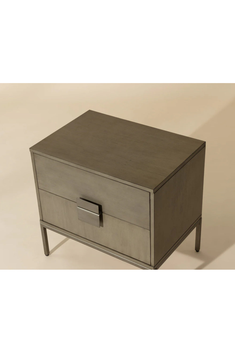 Modern European furniture - Acacia Wood 2-Drawer Nightstand - www.oroa.com