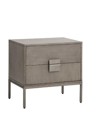 Modern European furniture - Acacia Wood 2-Drawer Nightstand - www.oroa.com