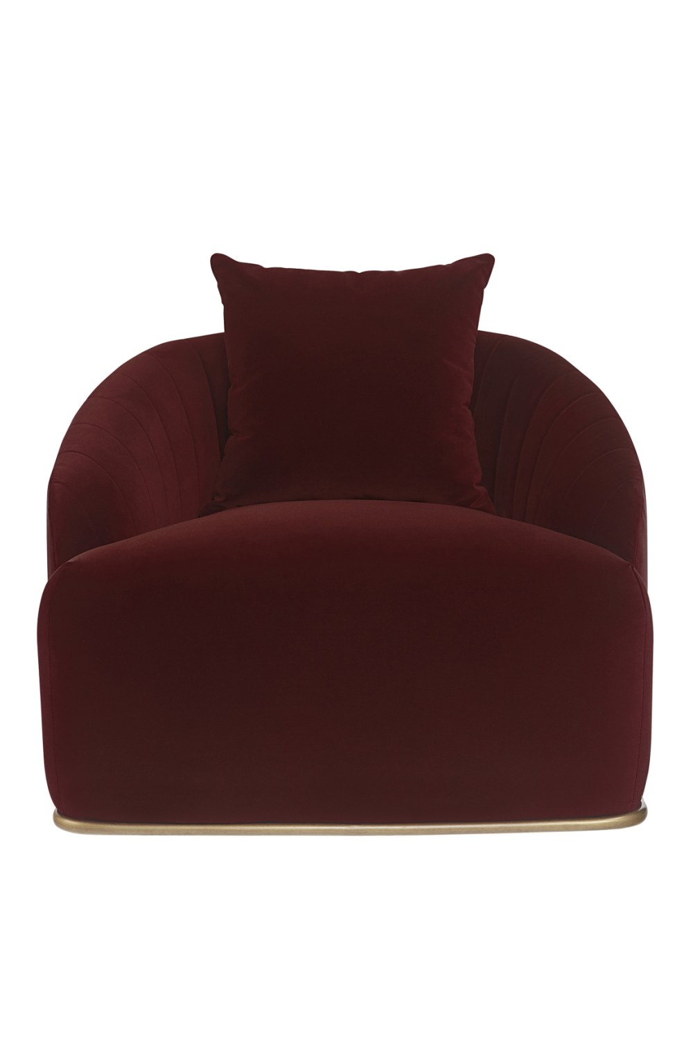 Modern European furniture - Curved Channel-Tufted Lounge Chair - www.oroa.com