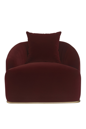 Modern European furniture - Curved Channel-Tufted Lounge Chair - www.oroa.com