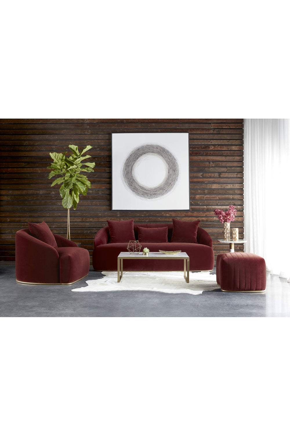 Curved Channel-Tufted Lounge Chair | Splendido Astrid | Oroa.com