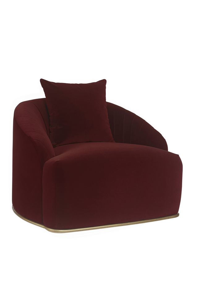 Modern European furniture - Curved Channel-Tufted Lounge Chair - www.oroa.com