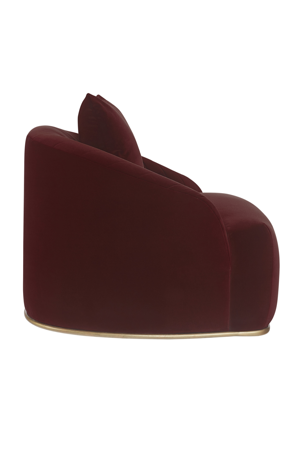 Modern European furniture - Curved Channel-Tufted Lounge Chair - www.oroa.com