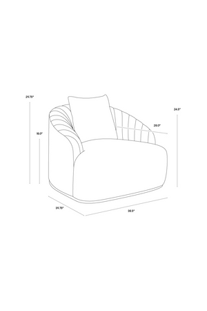 Curved Channel-Tufted Lounge Chair | Splendido Astrid | Oroa.com