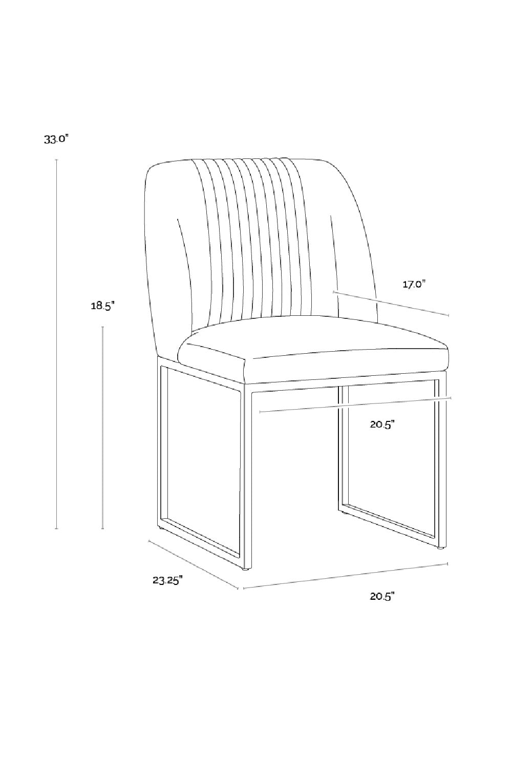   Modern European furniture - Ruched Back Dining Chairs (2) - www.oroa.com | Oroa.com