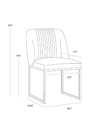   Modern European furniture - Ruched Back Dining Chairs (2) - www.oroa.com | Oroa.com