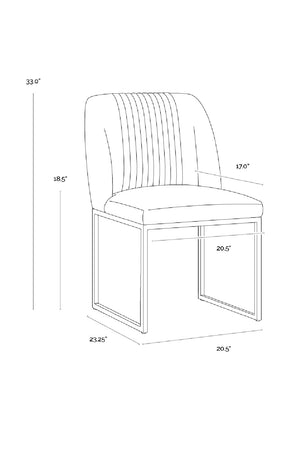   Modern European furniture - Ruched Back Dining Chairs (2) - www.oroa.com | Oroa.com