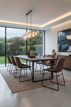 Modern European furniture - Leather Look Mid-Century Dining Chairs (2) - www.oroa.com