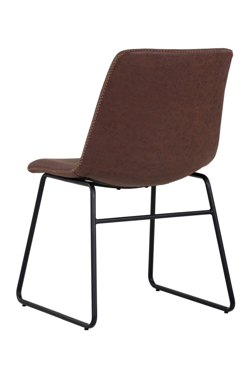 Modern European furniture - Leather Look Mid-Century Dining Chairs (2) - www.oroa.com