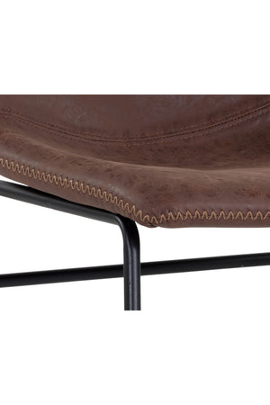 Modern European furniture - Leather Look Mid-Century Dining Chairs (2) - www.oroa.com