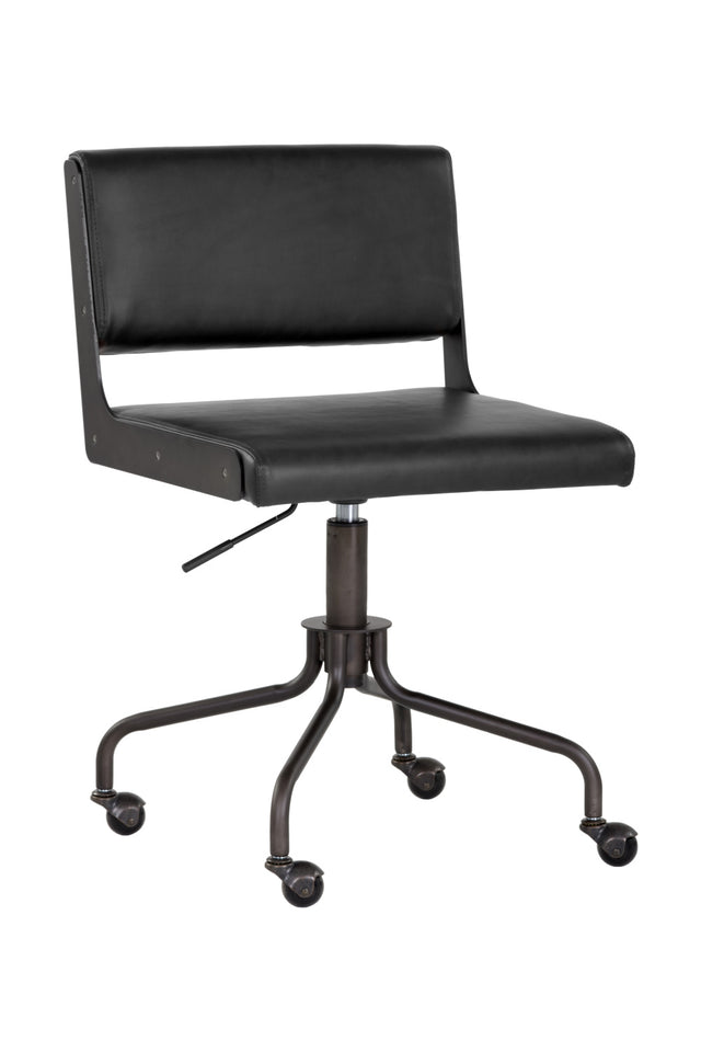 Modern European furniture - Black Leather Look Office Chair - www.oroa.com
