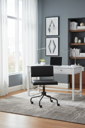 Modern European furniture - Black Leather Look Office Chair - www.oroa.com