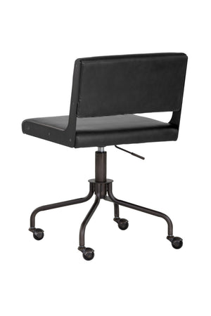 Modern European furniture - Black Leather Look Office Chair - www.oroa.com