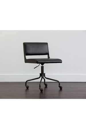 Modern European furniture - Black Leather Look Office Chair - www.oroa.com