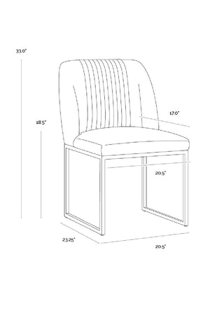   Modern European furniture - Ruched Back Dining Chairs (2) - www.oroa.com | Oroa.com