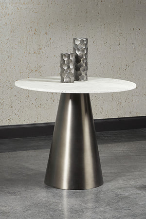   Modern European furniture - Carrara Marble Round Bistro Table - www.oroa.com | Oroa.com