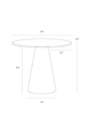   Modern European furniture - Carrara Marble Round Bistro Table - www.oroa.com | Oroa.com