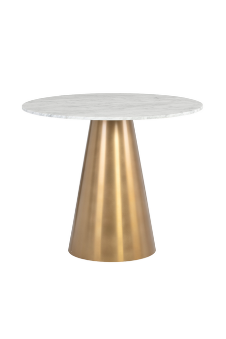 Modern European furniture - Carrara Marble Round Bistro Table - www.oroa.com