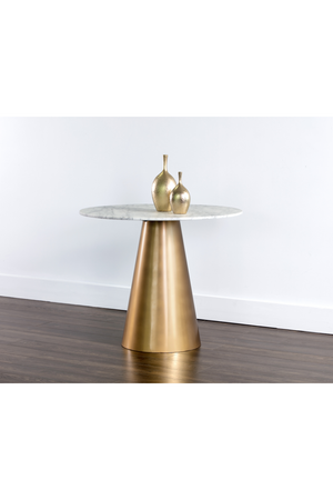   Modern European furniture - Carrara Marble Round Bistro Table - www.oroa.com | Oroa.com