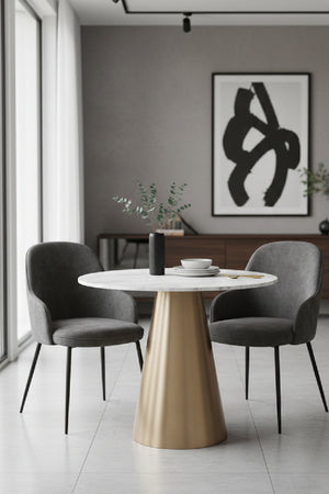   Modern European furniture - Carrara Marble Round Bistro Table - www.oroa.com | Oroa.com