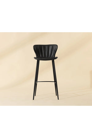 Modern European furniture - Clamshell Style Tufted Bar Stool - www.oroa.com