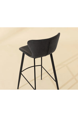 Modern European furniture - Clamshell Style Tufted Bar Stool - www.oroa.com