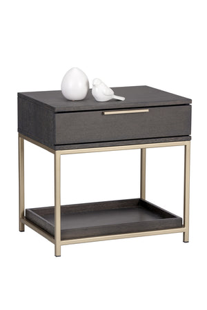 Modern European furniture - 1-Drawer Oak Nightstand S - www.oroa.com