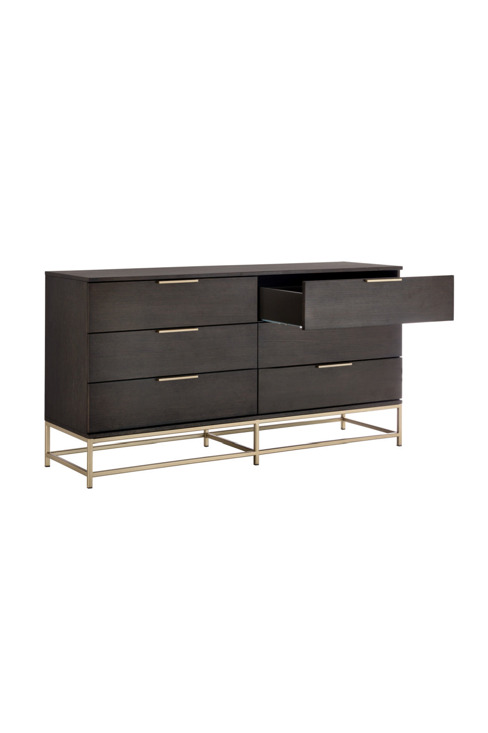   Modern European furniture - Dark Gray Oak 6-Drawer Dresser - www.oroa.com | Oroa.com