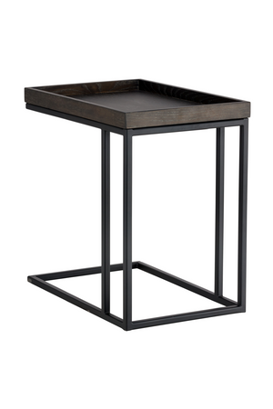   Modern European furniture  Gray Oak C-Shaped Side Table - www.oroa.com | Oroa.com