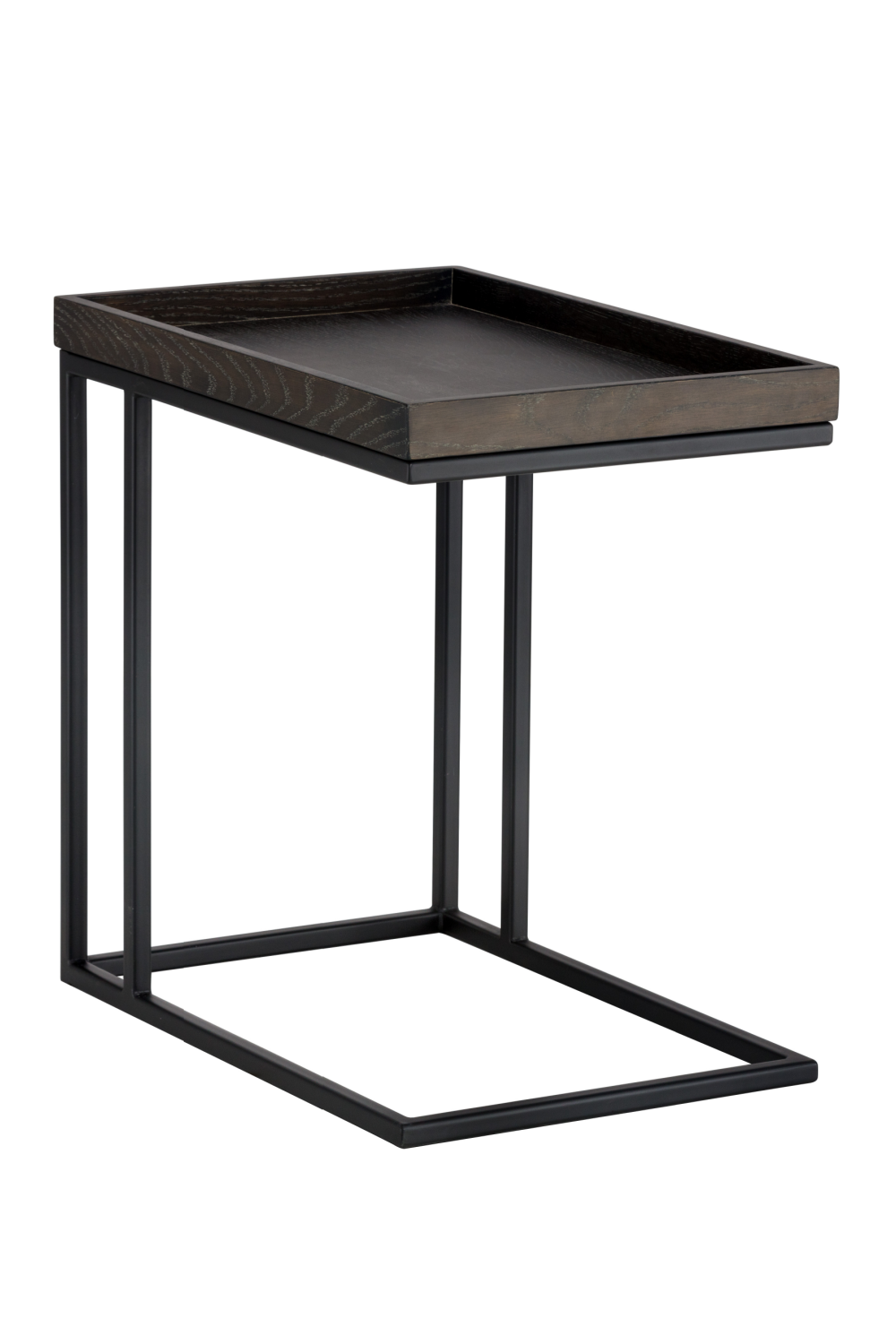   Modern European furniture  Gray Oak C-Shaped Side Table - www.oroa.com | Oroa.com