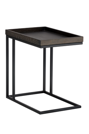   Modern European furniture  Gray Oak C-Shaped Side Table - www.oroa.com | Oroa.com