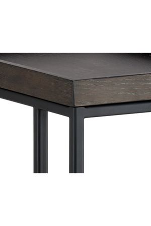   Modern European furniture  Gray Oak C-Shaped Side Table - www.oroa.com | Oroa.com