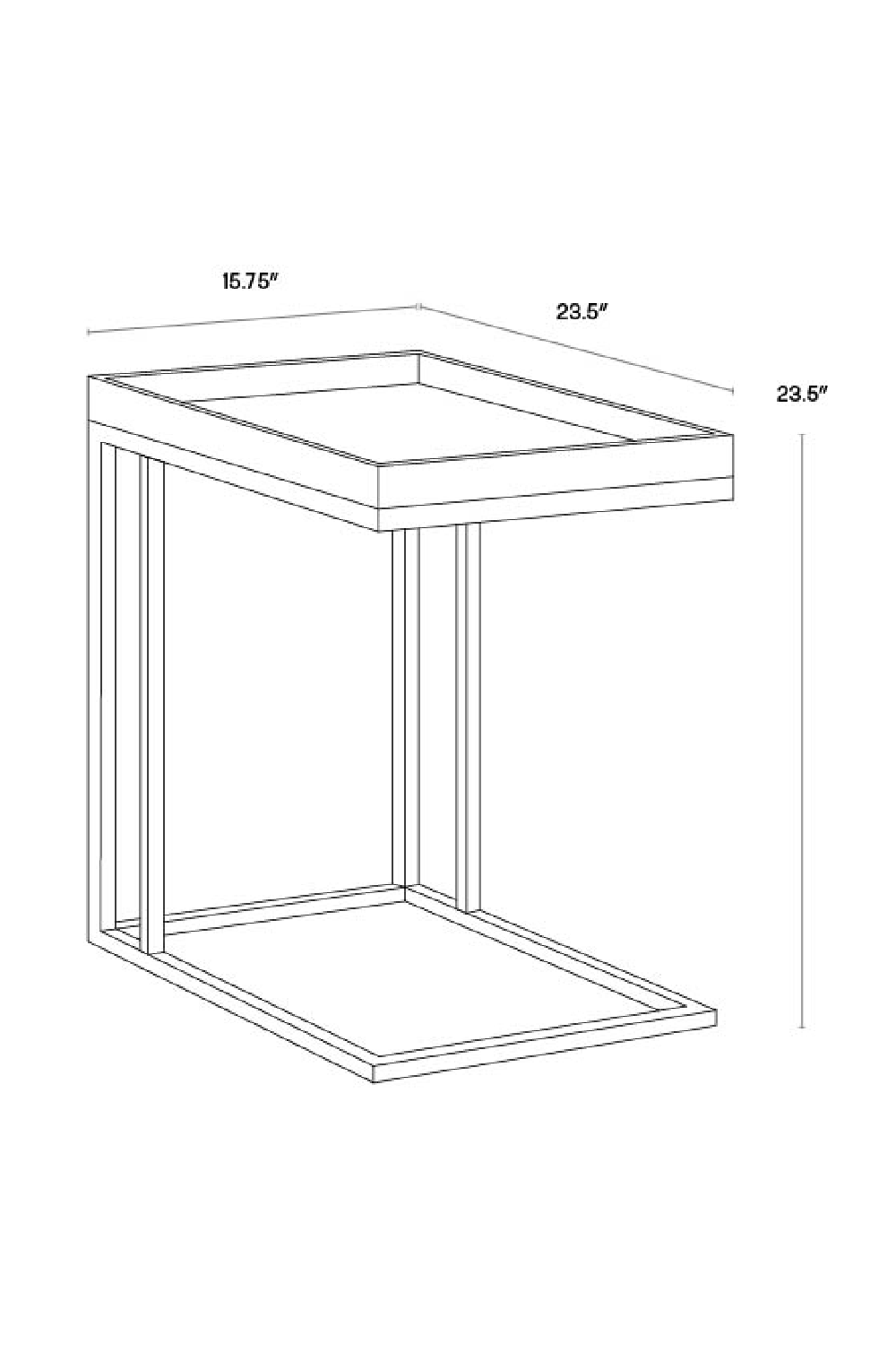  Modern European furniture  Gray Oak C-Shaped Side Table - www.oroa.com | Oroa.com