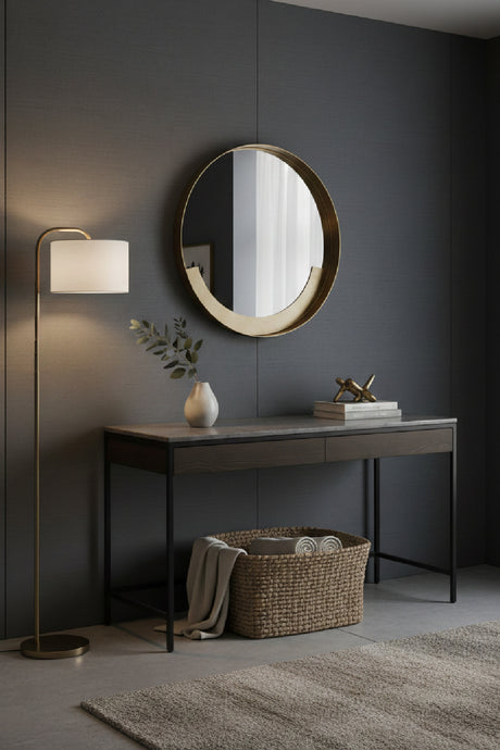   Modern European furniture - Gray Marble 2-Drawer Console Table - www.oroa.com | Oroa.com