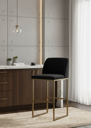 Modern European furniture - Gray Runch-Back Bar Stool - www.oroa.com