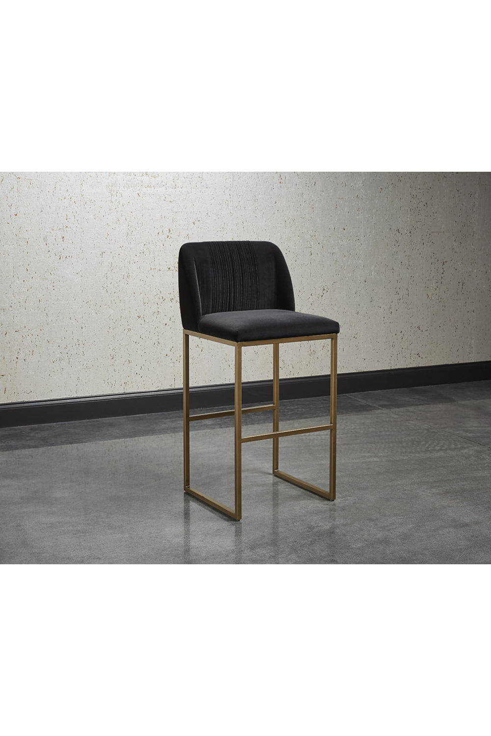 Modern European furniture - Gray Runch-Back Bar Stool - www.oroa.com