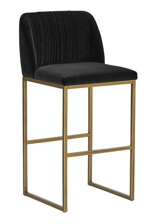 Modern European furniture - Ruched-Back Fabric Counter Stool - www.oroa.com