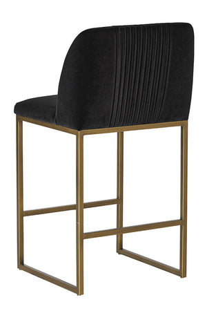 Modern European furniture - Ruched-Back Fabric Counter Stool - www.oroa.com