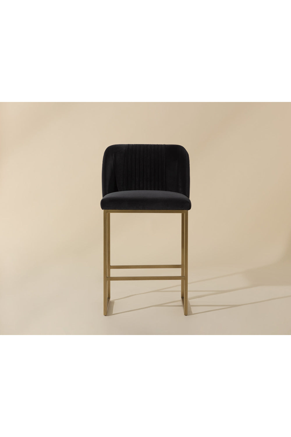Modern European furniture - Ruched-Back Fabric Counter Stool - www.oroa.com