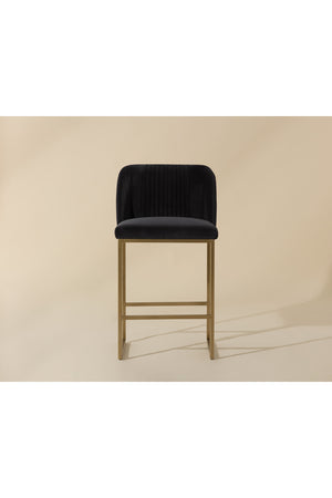 Modern European furniture - Ruched-Back Fabric Counter Stool - www.oroa.com